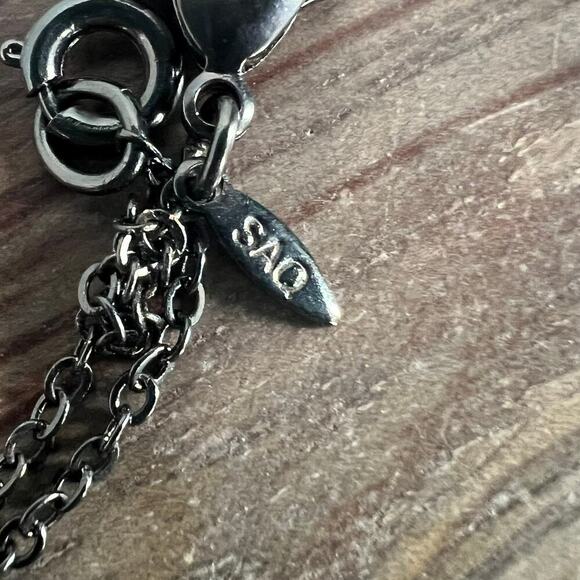 Vintage Avon SAQ Crystal Rhinestone and Black Pendant Elegant Necklace - Picture 4 of 5